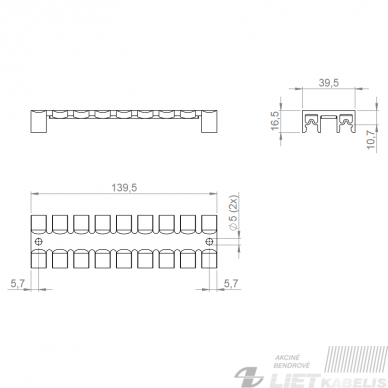 Laikiklis kabeliui KZL 140 ICOTEK 2