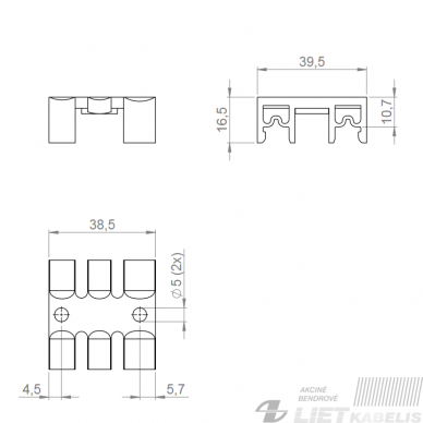 Laikiklis kabeliui KZL 39 , ICOTEK 2 Laikiklis kabeliui KZL 39 , ICOTEK 2