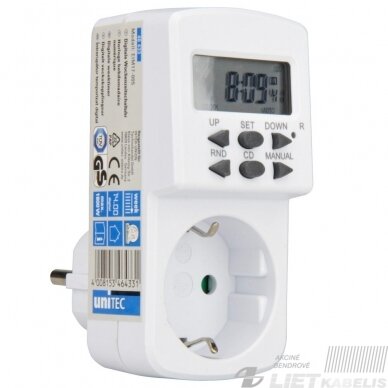 Laikmatis elektroninis EIM17-005 3680W IP20 UNITEC Laikmatis elektroninis EIM17-005 3680W IP20 UNITEC