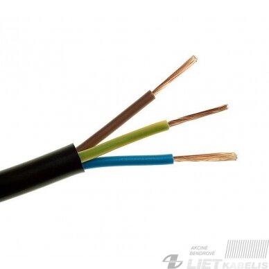 Lankstus kabelis gumine izoliacija H05RR-F 3x1,0mm² Elektrokabel