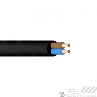 Lankstus kabelis gumine izoliacija H05RR-F 2x1,0mm² Elektrokabel Lankstus kabelis gumine izoliacija H05RR-F 2x1,0mm² Elektrokabel