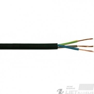 Lankstus kabelis gumine izoliacija H05RR-F 3x1.5mm² Elektrokabel Lankstus kabelis gumine izoliacija H05RR-F 3x1.5mm² Elektrokabel