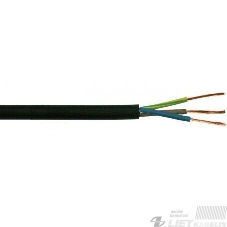 Lankstus kabelis gumine izoliacija H05RR-F 3x1.5mm² Elektrokabel Lankstus kabelis gumine izoliacija H05RR-F 3x1.5mm² Elektrokabel
