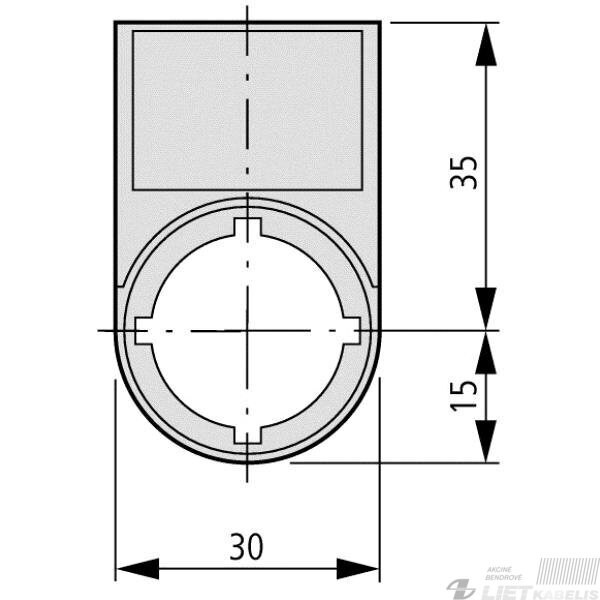 Laikiklis+lentelė užrašo M22S-ST-X, EATON 1 Laikiklis+lentelė užrašo M22S-ST-X, EATON 1
