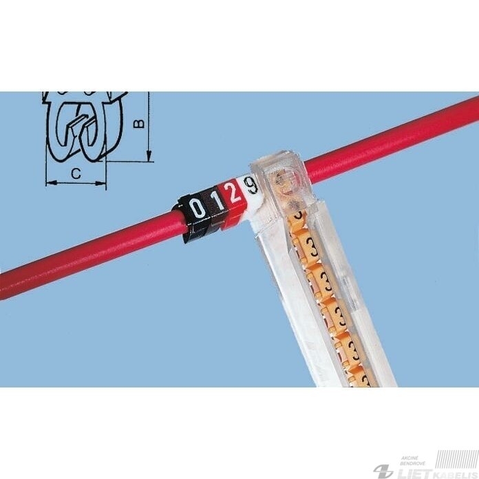 Laido markiruotės aplikatorius(laikiklis) CAB31.5_2.5mm2, skaidrus Legrand 1