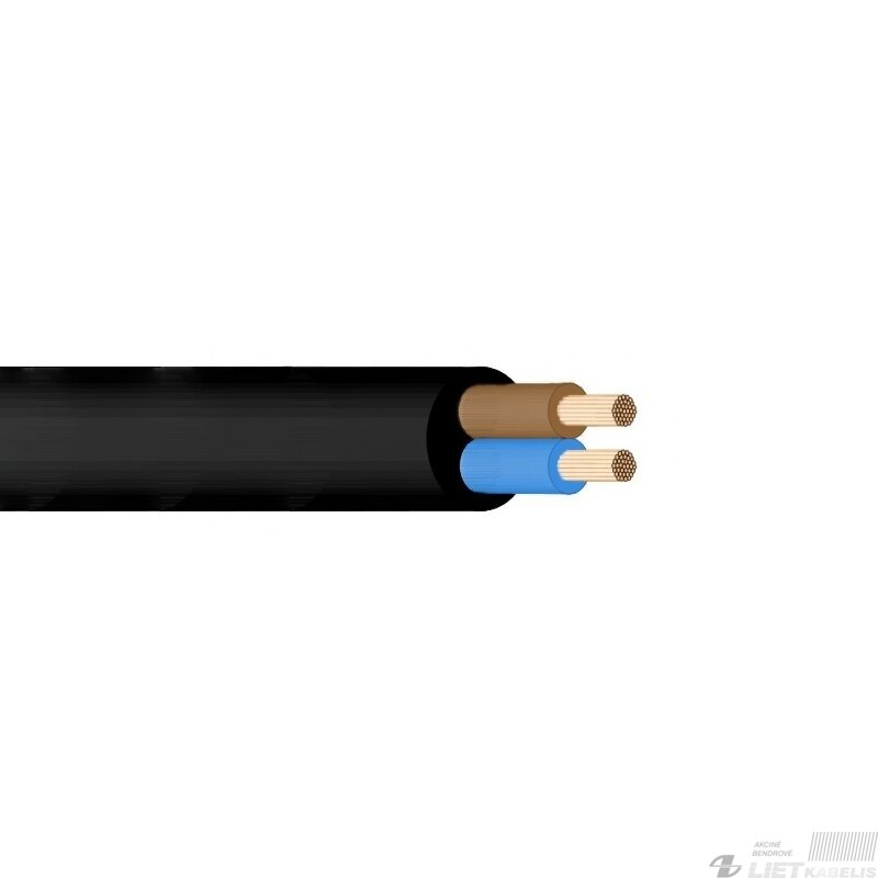 Lankstus kabelis gumine izoliacija H05RR-F 2x1,0mm² Elektrokabel Lankstus kabelis gumine izoliacija H05RR-F 2x1,0mm² Elektrokabel