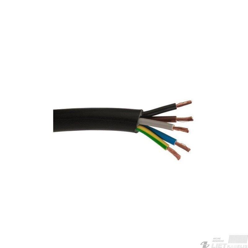 Lankstus kabelis su gumine izoliacija H05RR-F 5x2.5mm² Elektrokabel Lankstus kabelis su gumine izoliacija H05RR-F 5x2.5mm² Elektrokabel