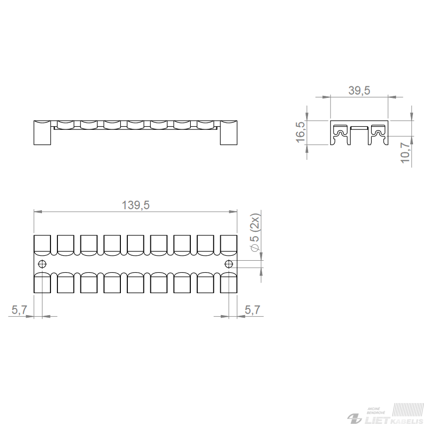 Laikiklis kabeliui KZL 140 ICOTEK 2