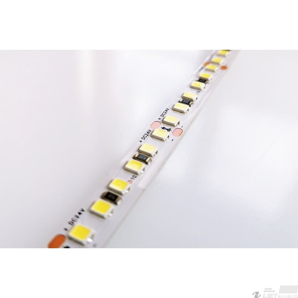 LED juosta 24V 9.6W/m nehermetiška IP20 neutraliai balta 4000K 168LED/m, Samsung SMD, 120lm/W, PLUS AKTO 1