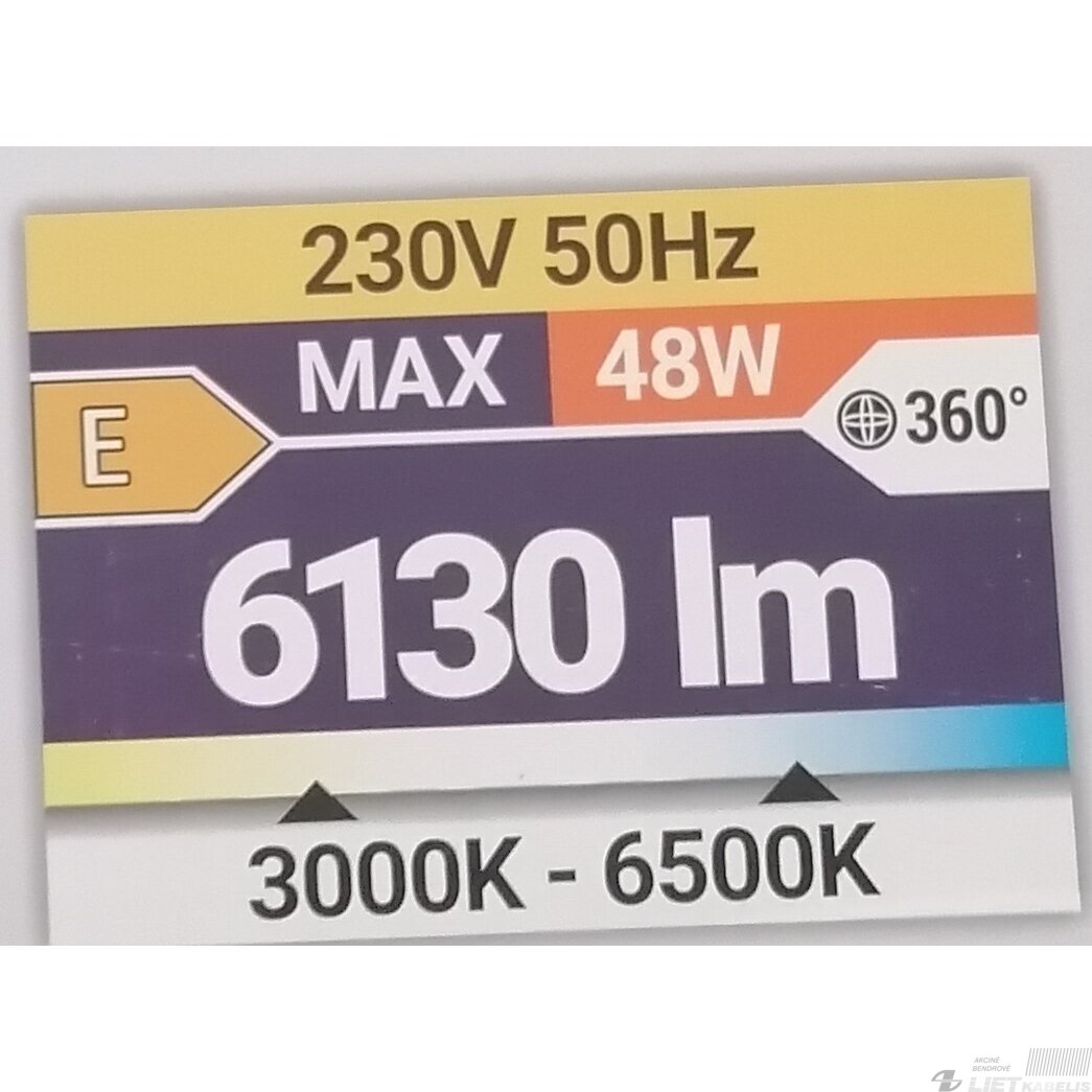 LED šviestuvas ARIEL 48W, 3000-6500K, 6130Lm, su pulteliu, Struhm 3