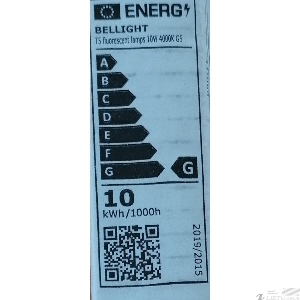 Lempa liuminescensinė T5, 10W, 4000K, Bellight 1