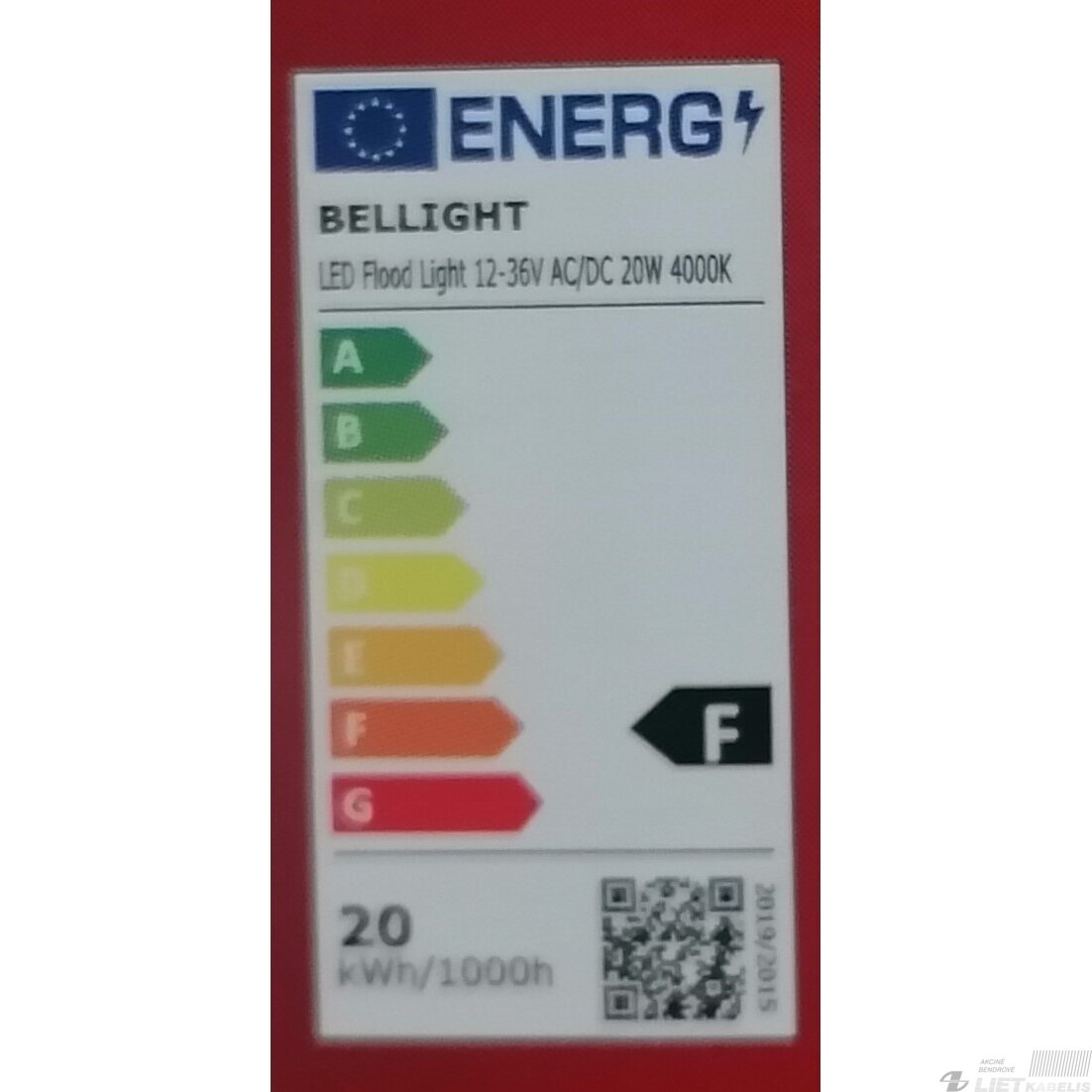 LED prožektorius 12-36V, 20W, 4000K, 1600Lm, IP65, Bellight 1 LED prožektorius 12-36V, 20W, 4000K, 1600Lm, IP65, Bellight 1