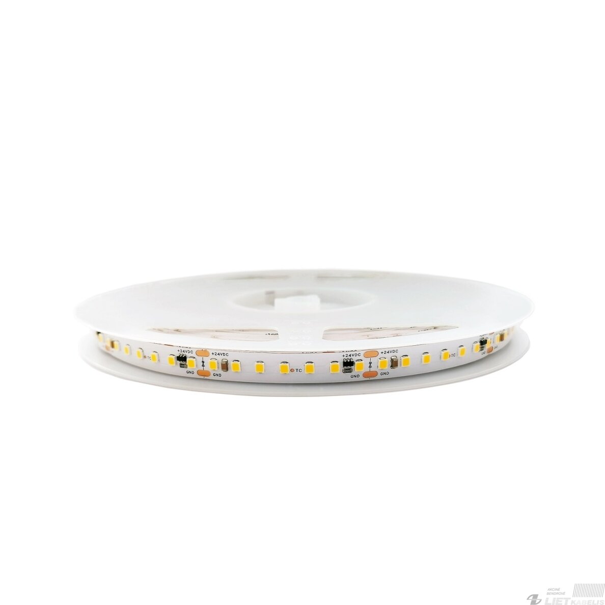 LED juosta, 24V 10W/m, IP20, šiltai balta 3000K, 1463lm/m, Samsung SMD, PREMIUM AKTO 1