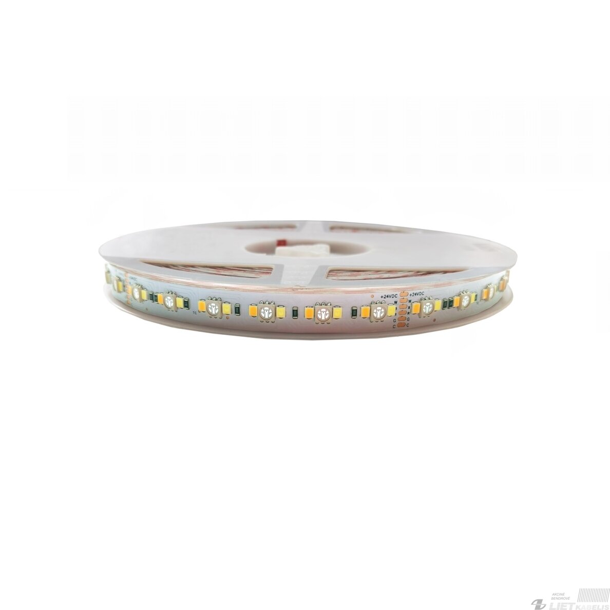 LED juosta 24V 24W/m nehermetiška RGB + WW +W, CCT, Samsung SMD, AKTO 1