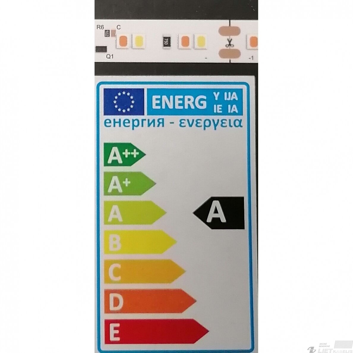 LED juosta 9,6W/m, 680Lm/m, 12V, 4000K, IP65, LEdline 3