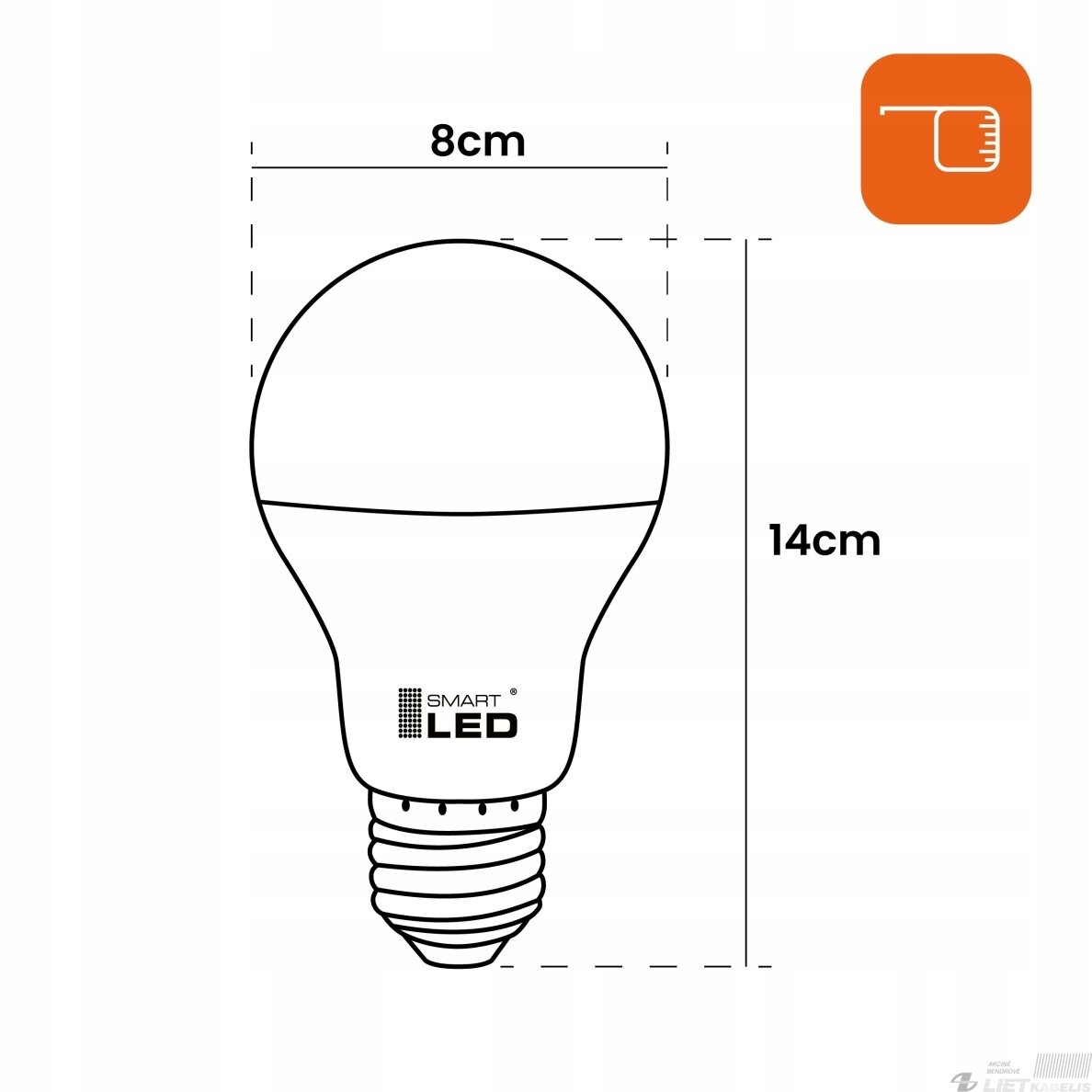 LED lempa 24W, E27, 3000K, 2500Lm, SMARTLED 1 LED lempa 24W, E27, 3000K, 2500Lm, SMARTLED 1
