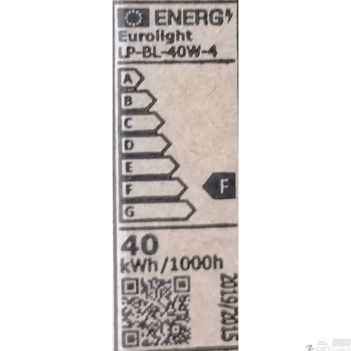 LED panelė NICE 40W ,4000K, 4000lm,  600x600mm, IP20, Eurollight 2
