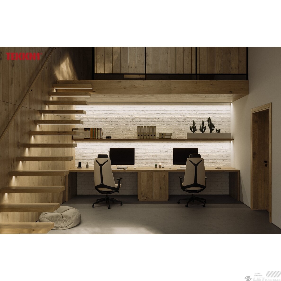LED profilio komplektas EGEN paviršinis platus, juodas, anoduotas, matinis dangtelis 3 m 5