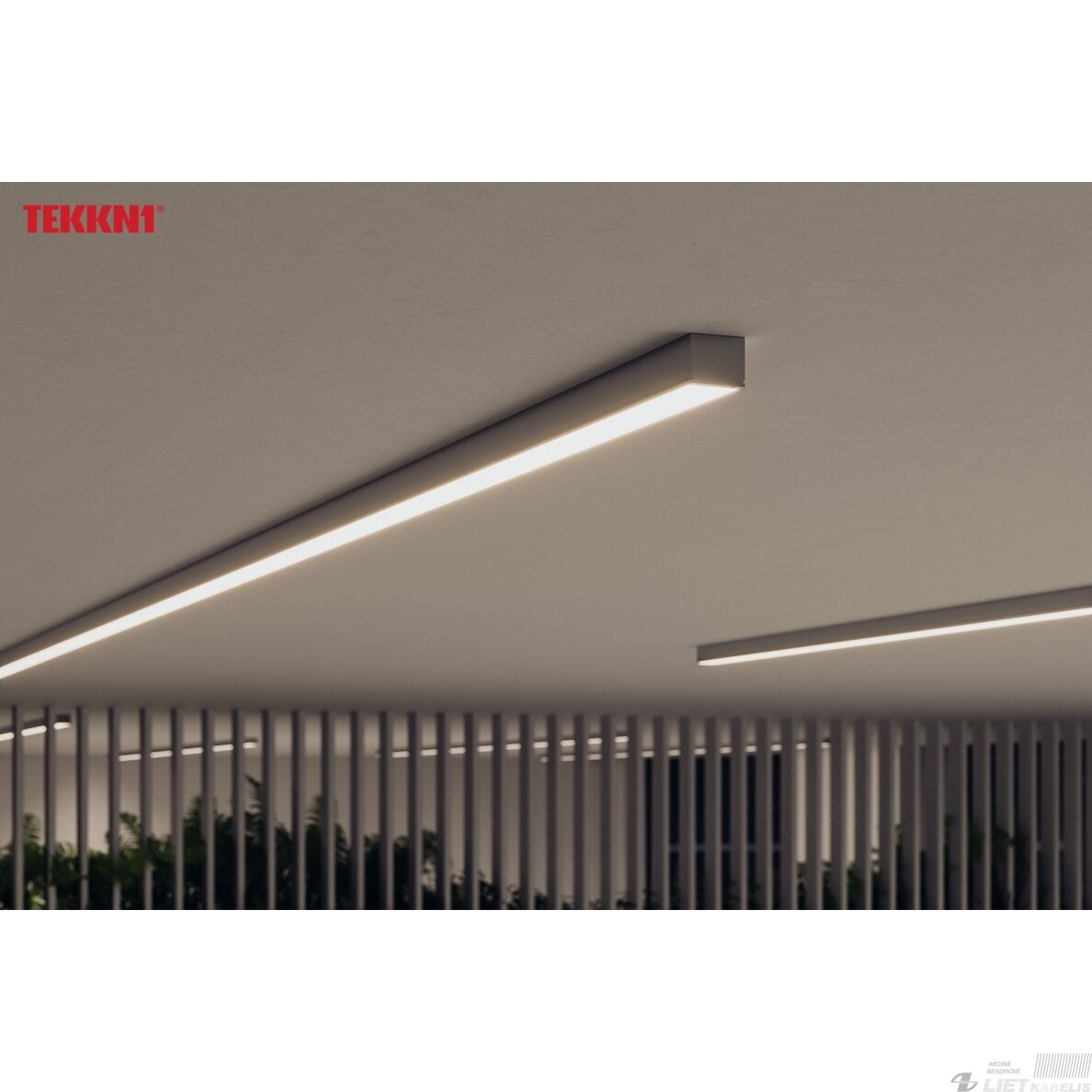 LED profilio komplektas NORS paviršinis/pakabinamas, aliuminis, anoduotas, matinis dangtelis 3 m 6