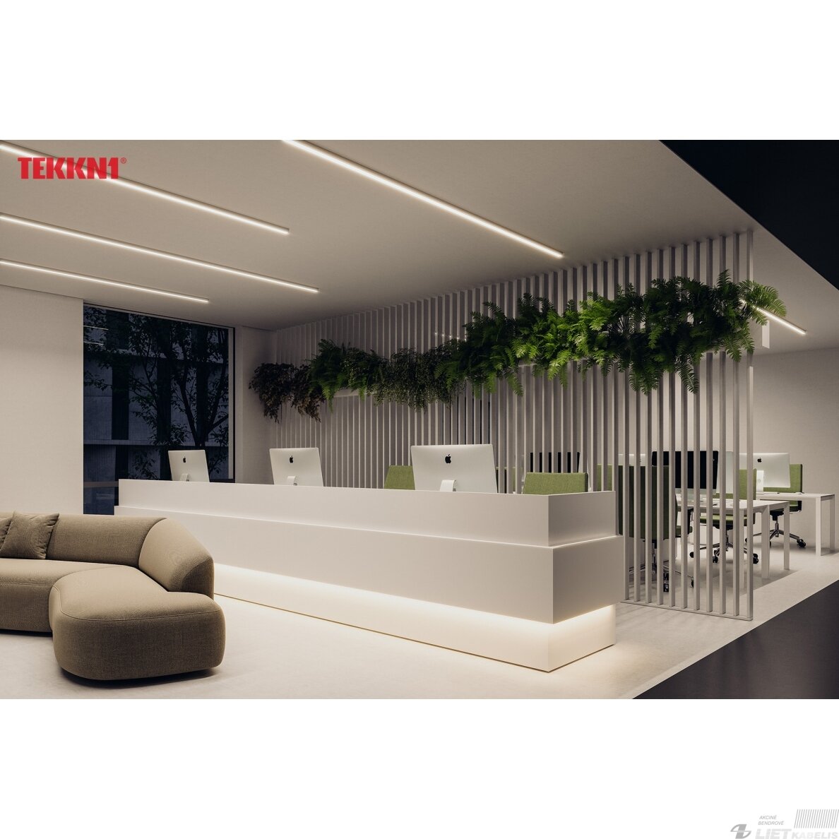 LED profilio komplektas SELDE įleidžiamas, juodas, anoduotas, matinis dangtelis 2.02 m 4