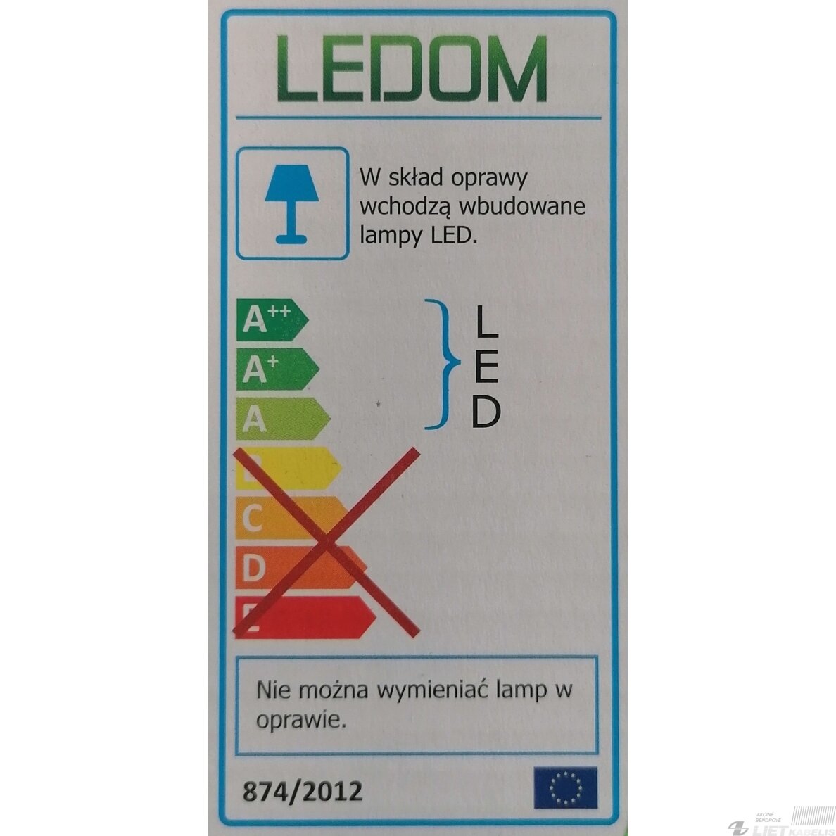 LED prožektorius 50W, 4000K, 3500Lm, IP65, LEDOM 1 LED prožektorius 50W, 4000K, 3500Lm, IP65, LEDOM 1