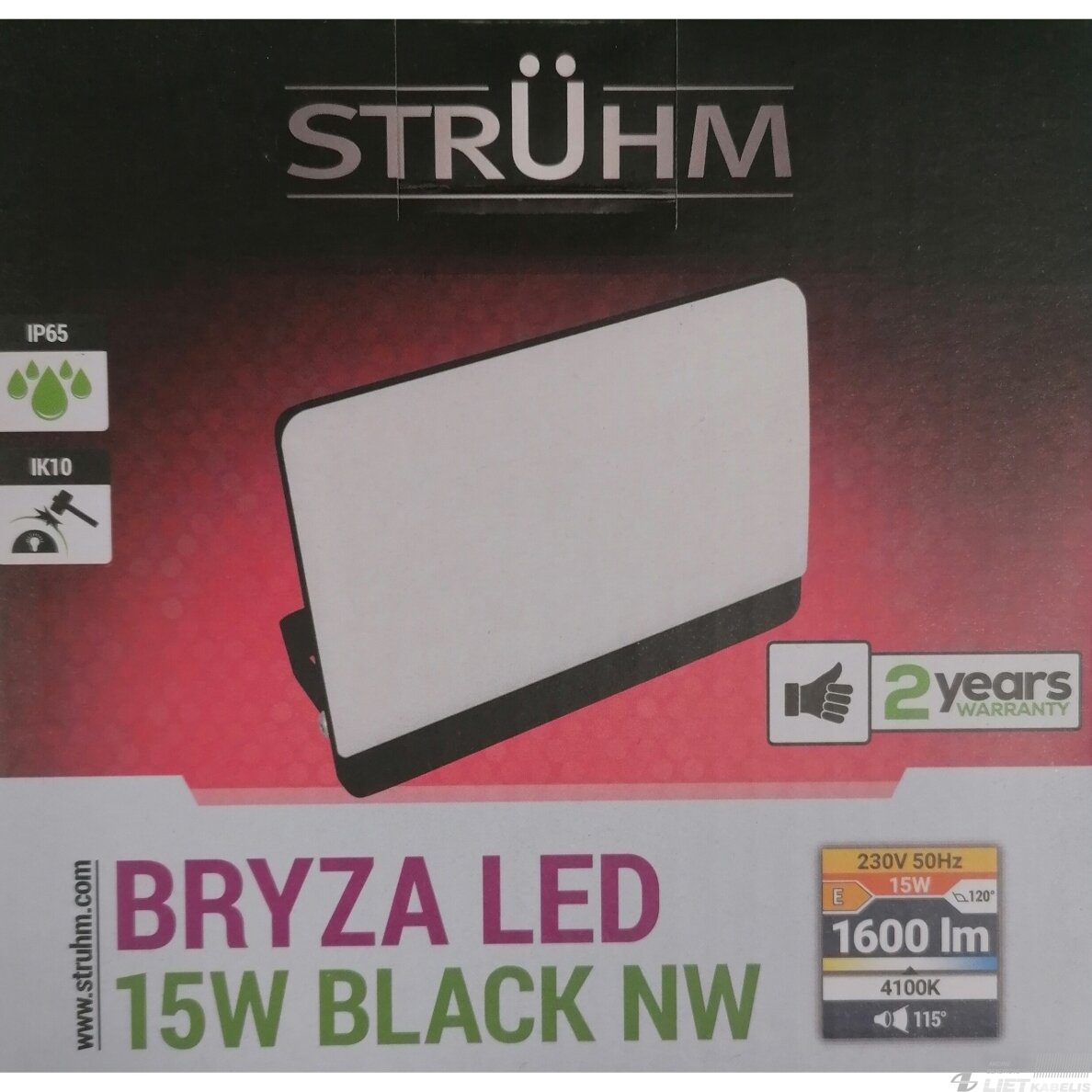 LED prožektorius BRYZA 15W, 4100K, 1600lm, IP65, Struhm 1