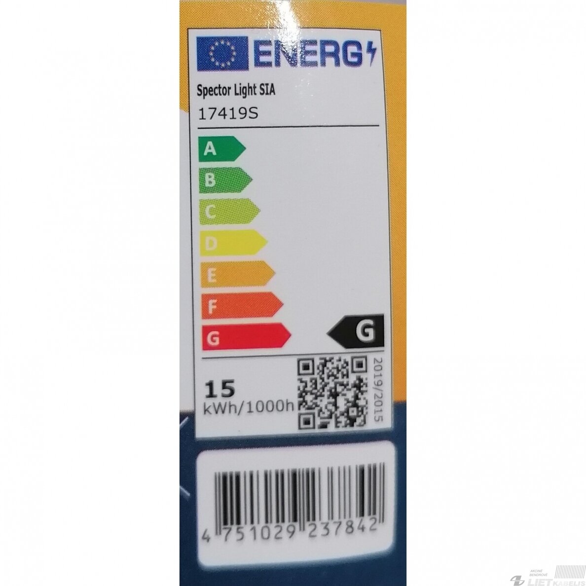 LED šviestuvas 15W, 4000K, 1200Lm, virštinkinis apvalus juodas, IP54, SPECTOR Light 1