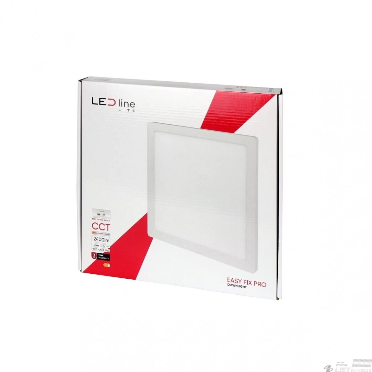 LED šviestuvas 24W, 3000-5000K, 2400lm, EasyFix PRO, LEDLine LED šviestuvas 24W, 3000-5000K, 2400lm, EasyFix PRO, LEDLine