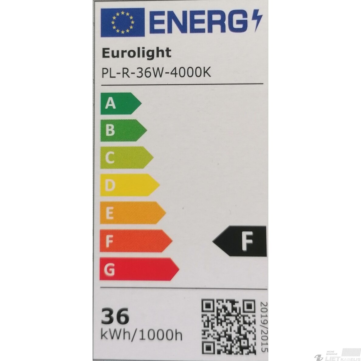 LED šviestuvas Hamburg 36W, 4000K, 3600Lm, IP65, Eurolight 1