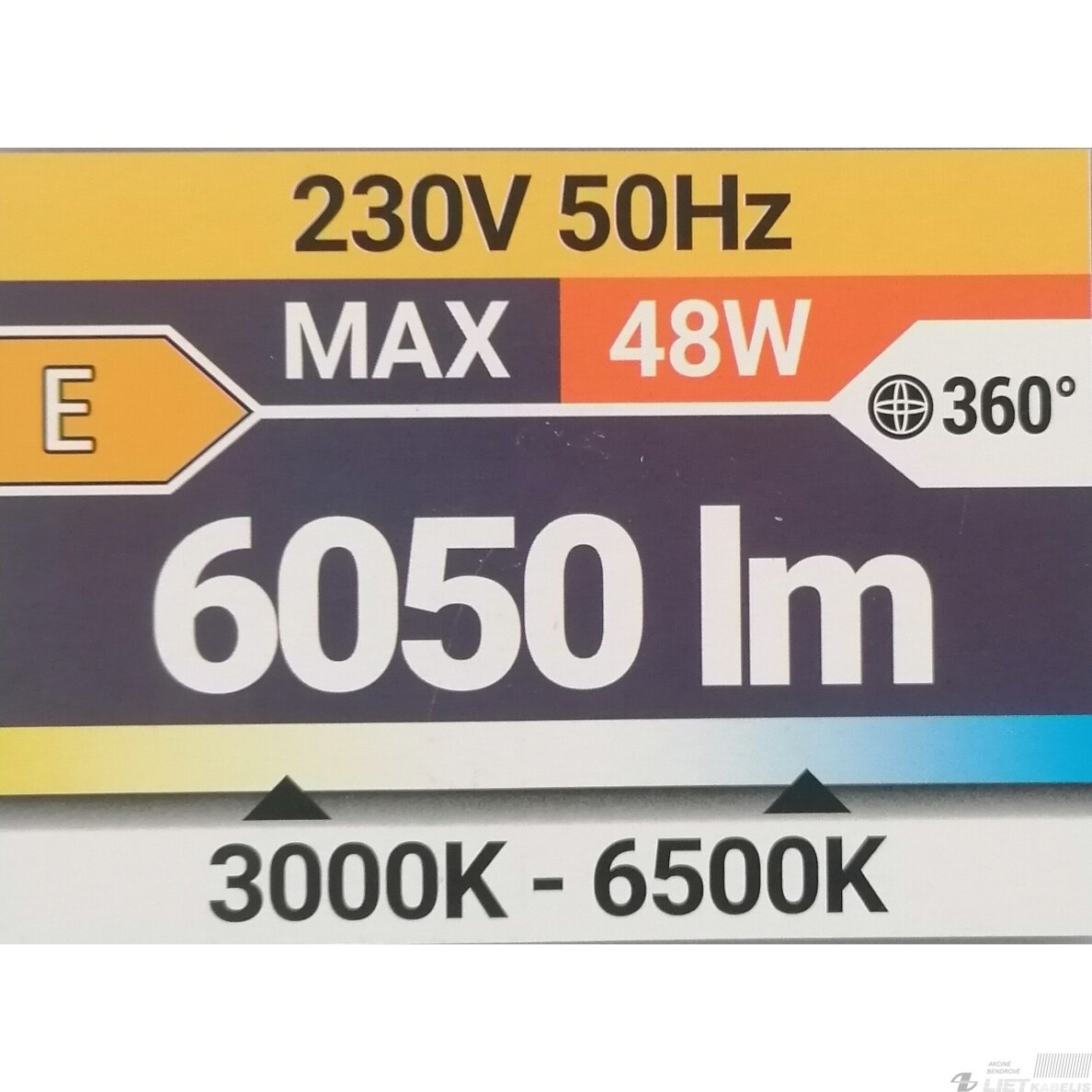 LED Šviestuvas IRYNA 48W, 3000-6500K, 6050Lm, su pulteliu, IP44, Struhm 2
