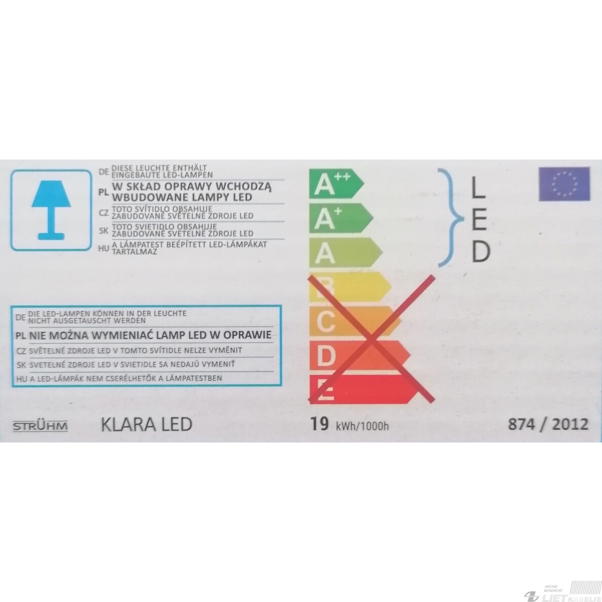 LED šviestuvas KLARA C , 19W, IP44, 4000K, Struhm 5