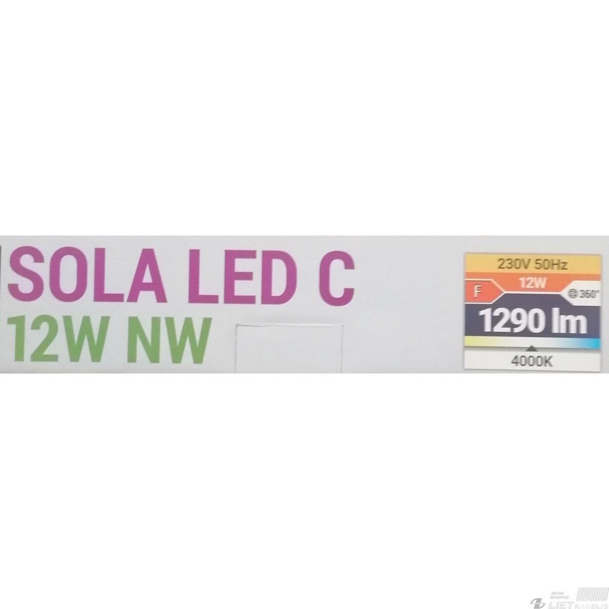 LED šviestuvas SOLA 12W, 4000K, 1290lm, virštinkinis, apvalus, STRUHM 2