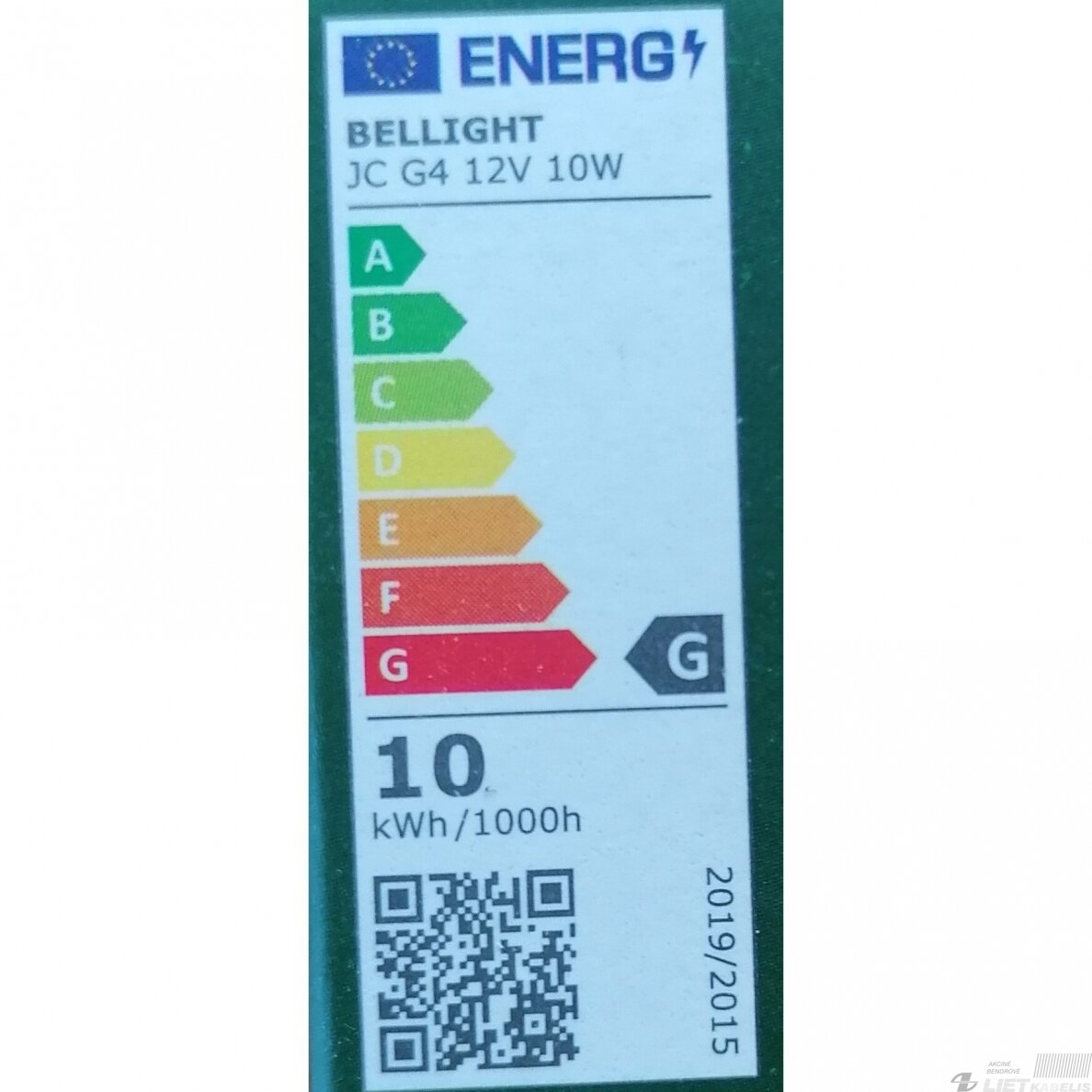 Lempa halogeninė JC-10W, 12V, G4, BELLIGHT 1 Lempa halogeninė JC-10W, 12V, G4, BELLIGHT 1