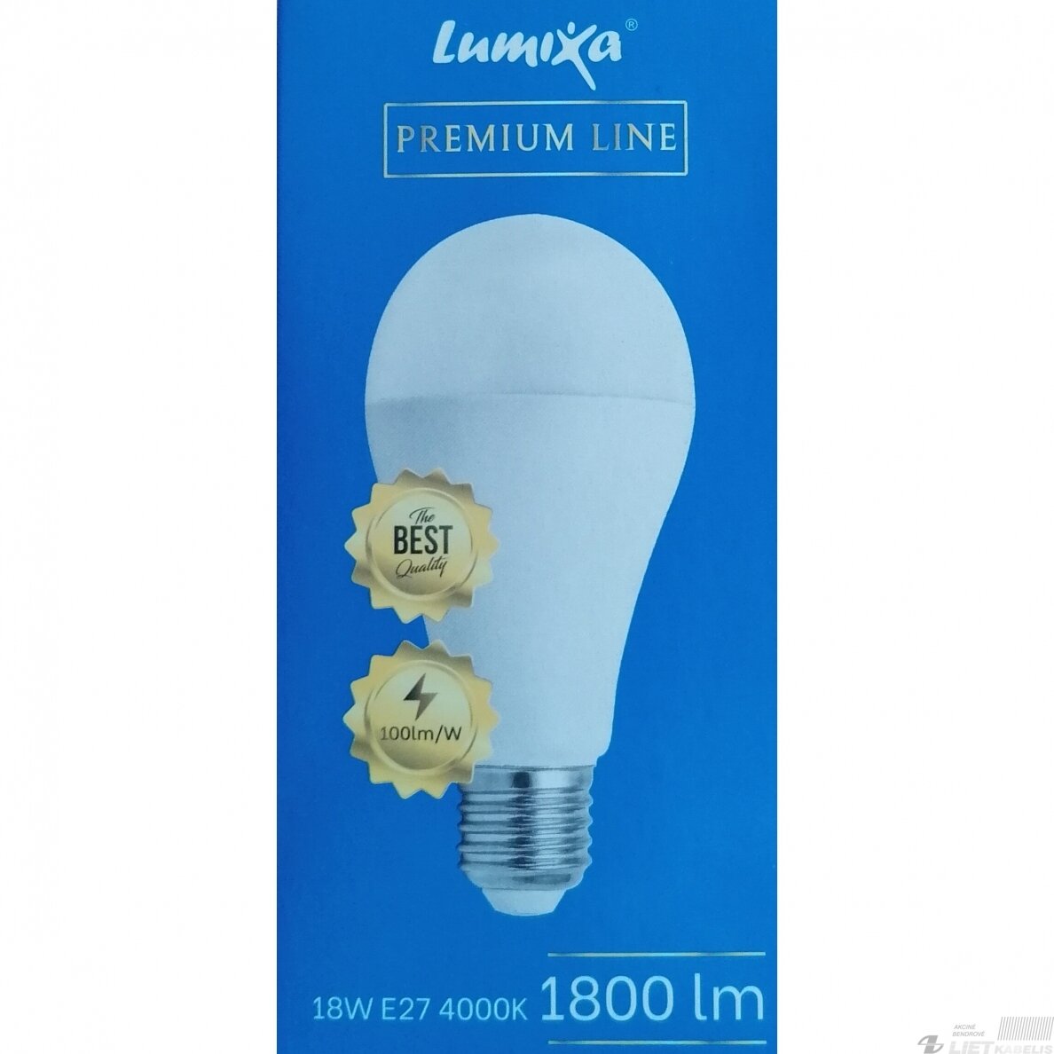 Lempa LED 18W,  E27, 4000K, 1800Lm,   LUMIXA 1