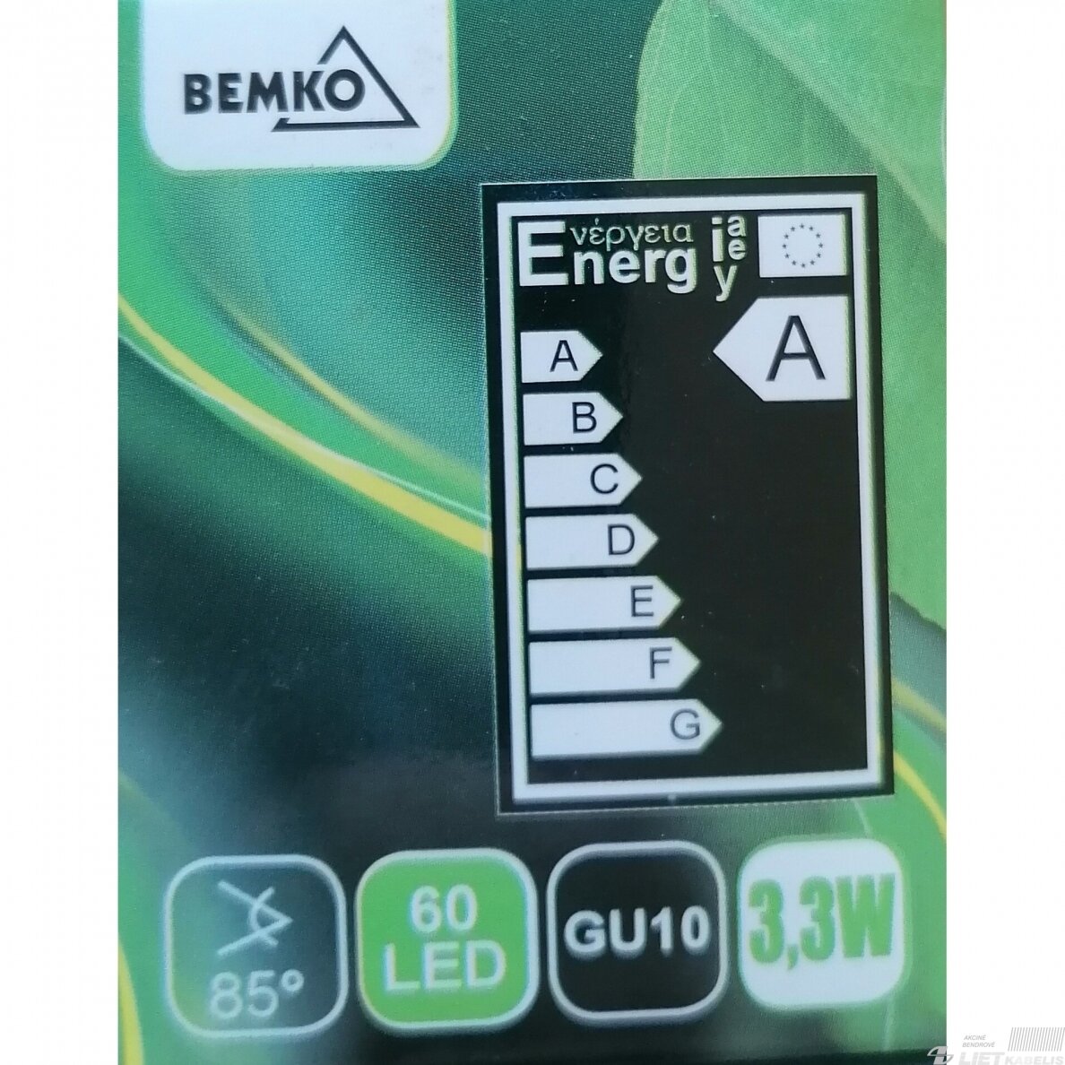 Lempa LED 60 3.3W, 230V, GU10, Bemko 1 Lempa LED 60 3.3W, 230V, GU10, Bemko 1