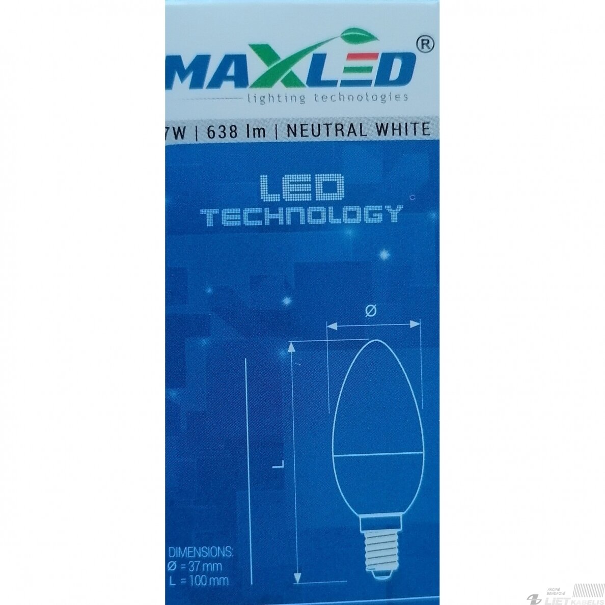 Lempa LED 7W, E14, 4500K, 648 lm, Maxled 2 Lempa LED 7W, E14, 4500K, 648 lm, Maxled 2