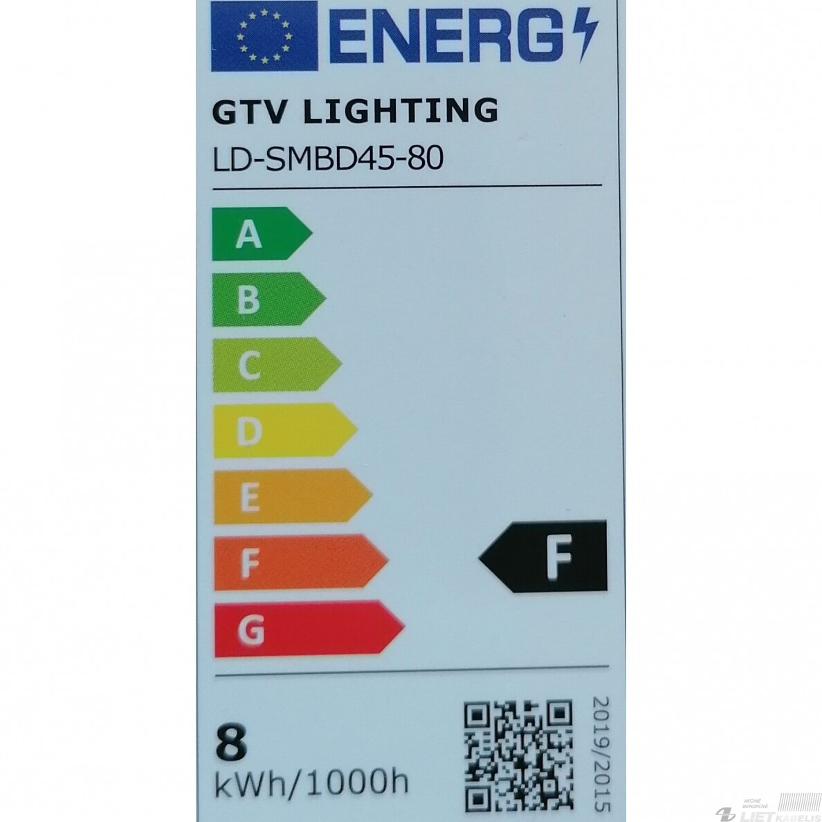 Lempa LED 8W, E27, 3000K, 640lm, GTV 1