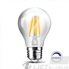 LED lempa filamentinė  8W, E27, 2700K, 806lm, dimeriuojama, Braytron