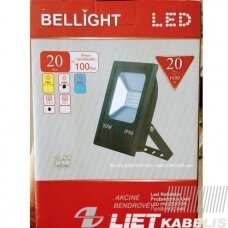 LED prožektorius 12V, 20W, 4000K, 800Lm, IP65, Bellight