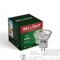 Lempa halogeninė 35W, 420lm, GU5.,3 MR11, 230V, BELLIGHT