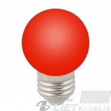 Lempa LED 1W, E27, 2700K ,120lm (raudona) DECORCOLOR, Vople