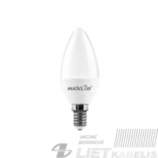 Lempa LED 5W, E14, 3000K, 396lm, žvakė, MAX-LED
