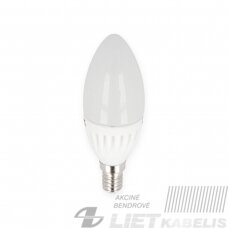 Lempa LED 9W, E14, 230V, 992lm, 2700K, žvakės formos, keramikinė, LEDline