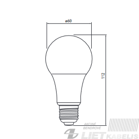 LED lempa 20W, E27, SMD2835 3000K, 1800Lm, GTV 1