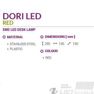 LED šviestuvas Dori 6W, 4000K, 430lm, pastatomas stalinis,STRUHM 2 LED šviestuvas Dori 6W, 4000K, 430lm, pastatomas stalinis,STRUHM 2