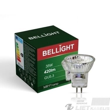 Lempa halogeninė 35W, 420lm, GU5.,3 MR11, 230V, BELLIGHT