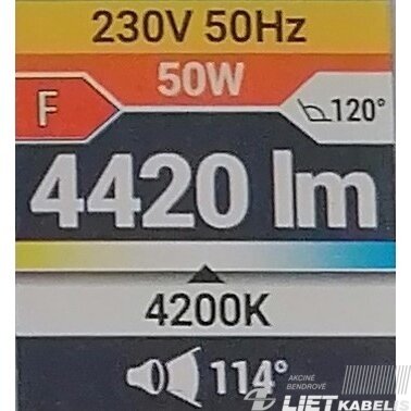 LED prožektorius su davikliu, 50W, 4200K, 4420LM,  IP65, STRUHM 2