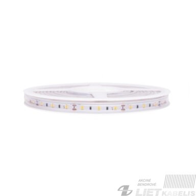 LED juosta, 5m ritė, 12V 4.8W/m hermetiška IP68, T formos, šiltai balta 3000K 108lm/W LED juosta, 5m ritė, 12V 4.8W/m hermetiška IP68, T formos, šiltai balta 3000K 108lm/W