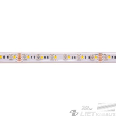 LED juosta, 5m ritė, 24V 19.2W/m hermetiška IP67, RGB + CW 6500K LED juosta, 5m ritė, 24V 19.2W/m hermetiška IP67, RGB + CW 6500K