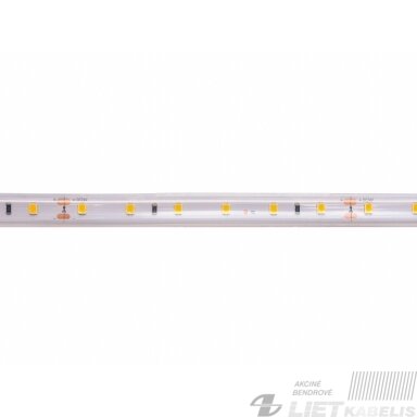LED juosta, 5m ritė, 24V 4.8W/m hermetiška IP68, T formos, šiltai balta 3000K LED juosta, 5m ritė, 24V 4.8W/m hermetiška IP68, T formos, šiltai balta 3000K